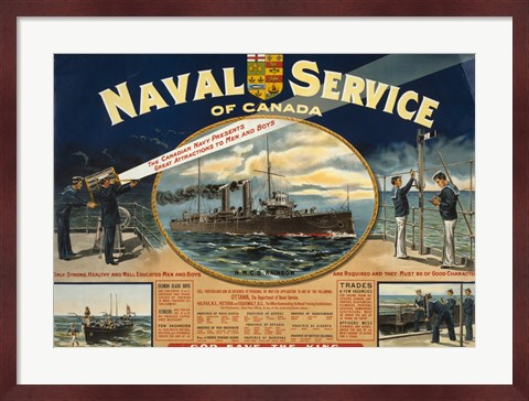 Framed Naval Service of Canada Print