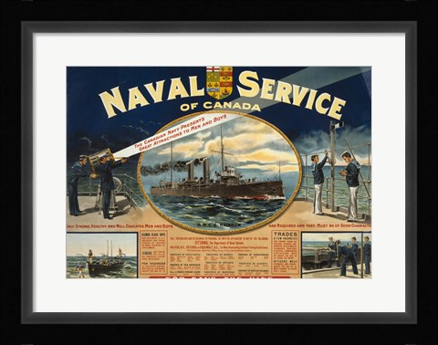 Framed Naval Service of Canada Print