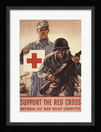Framed Support the Red Cross Print