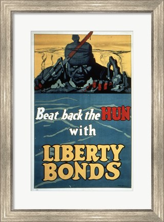 Framed Beat Back the Hun with Liberty Bonds Print