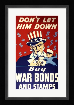Framed Buy War Bonds and Stamps Print