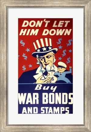 Framed Buy War Bonds and Stamps Print