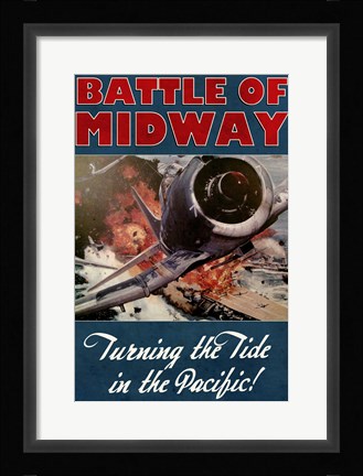 Framed Battle of Midway Print
