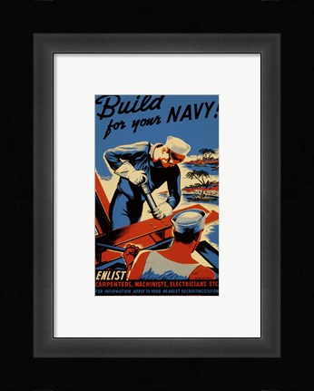 Framed Build for Your Navy Print