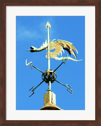 Framed Weathervane on the Church of St Michael Print