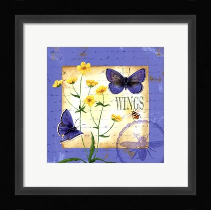 Framed Butterfly Meadow IV Print