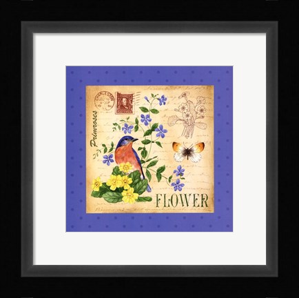 Framed Blooming Garden I Print