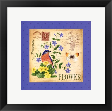 Framed Blooming Garden I Print