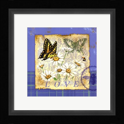 Framed Papillion Plaid I Print