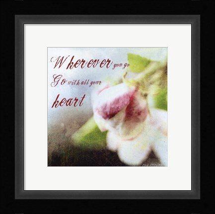 Framed Blossoming Inspiration II Print