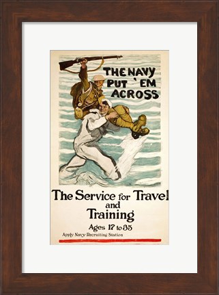 Framed Navy Recruitment Poster Print