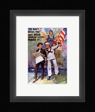 Framed Don't Read American, History Make It! Print