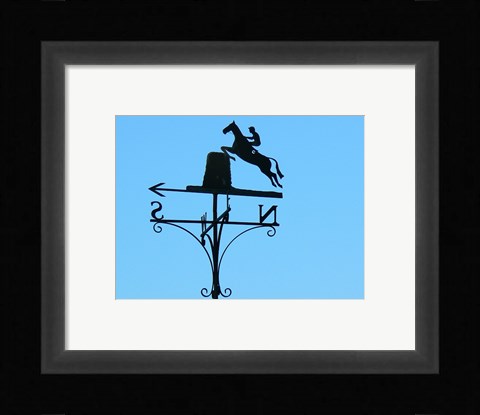 Framed Weathervane Iron Horseman Print