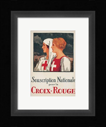 Framed Jules Courvoisier - Souscription Croix-Rouge Print