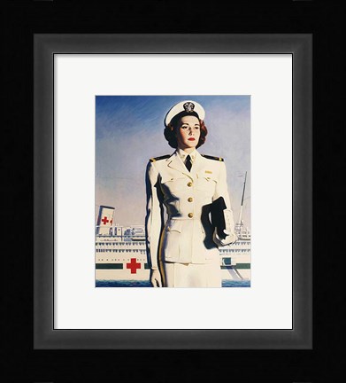 Framed Navy Nurse Print