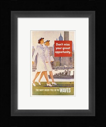 Framed Waves Recruiting Poster Print