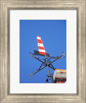 Framed Lighthouse Weathervane Print