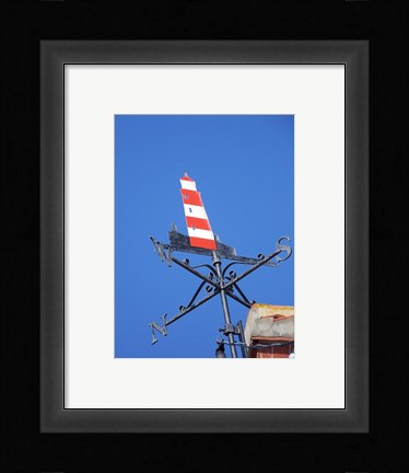 Framed Lighthouse Weathervane Print