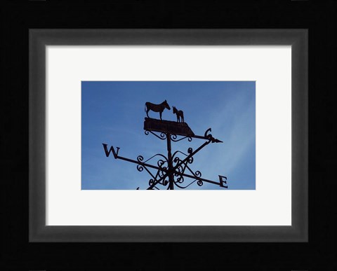 Framed Donkey Lovers Weathervane Print