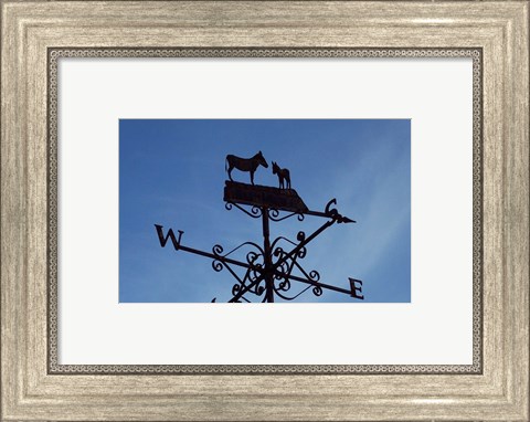 Framed Donkey Lovers Weathervane Print