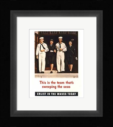 Framed Team Sweeping the Seas Print