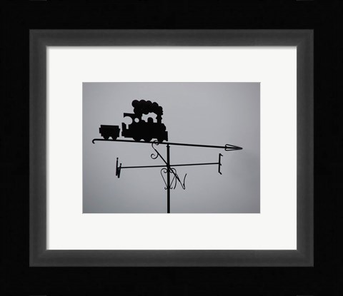 Framed Train Weathervane Print