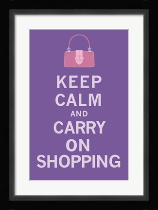 Framed Keep Calm, Shopping Print