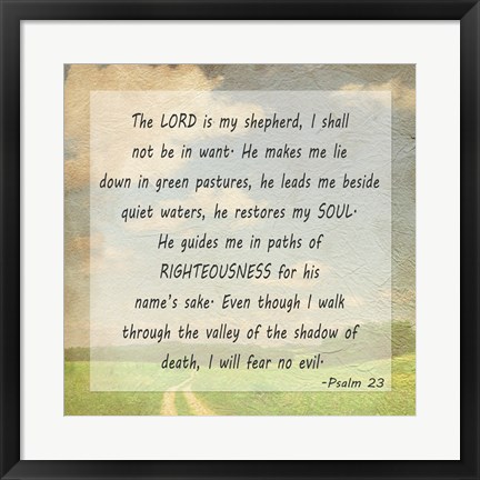 Framed Lord is my Shepherd Print