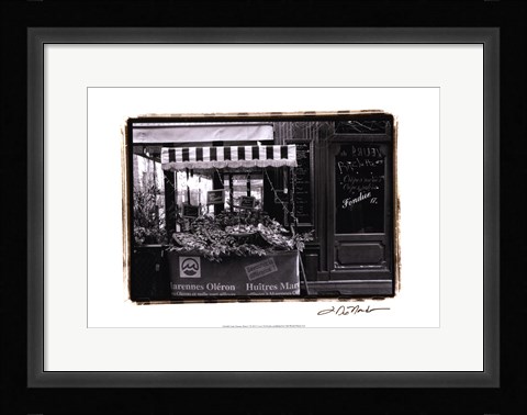 Framed Cafe Charm, Paris I Print