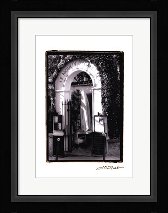 Framed Cafe Charm, Paris III Print