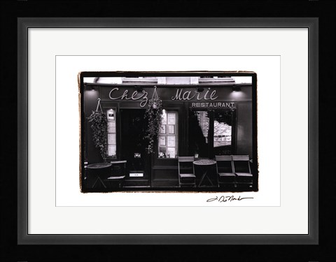 Framed Cafe Charm, Paris V Print