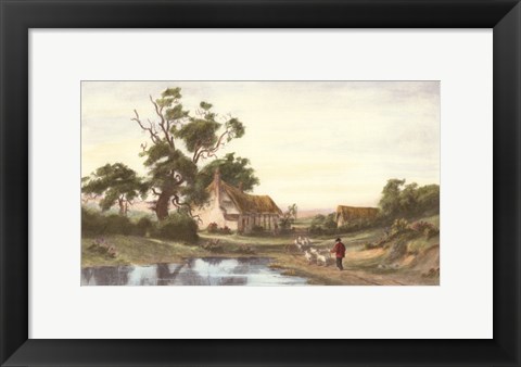 Framed When Evening Shadows Fall Print