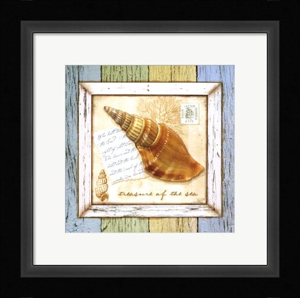 Framed Sea Treasures I Print