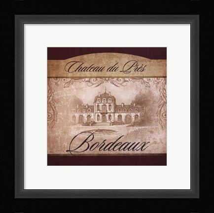 Framed Wine Label II Print