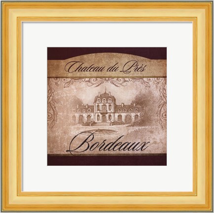 Framed Wine Label II Print