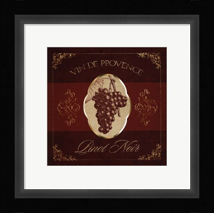 Framed Wine Label IV Print
