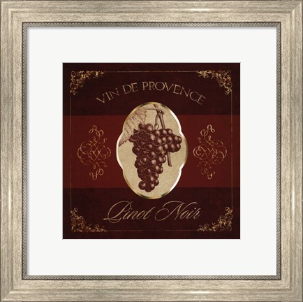 Framed Wine Label IV Print