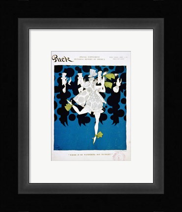 Framed Where is my Boy To-Night Puck Magazine Cover April 7, 1917 Print