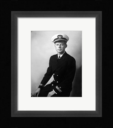 Framed 1942 JFK Uniform Portrait Print