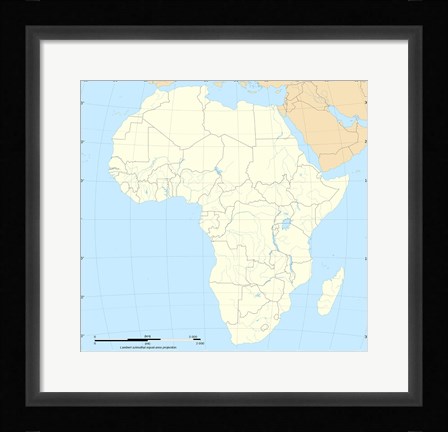 Framed Map of Africa Print