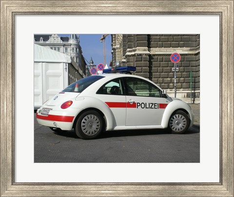 Framed VW Police Beetle Print
