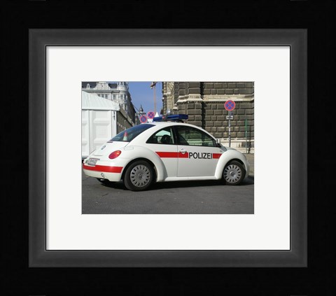 Framed VW Police Beetle Print