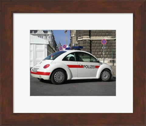 Framed VW Police Beetle Print