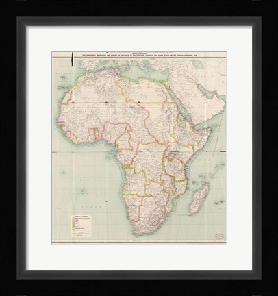 Framed Africa 1909, Edward Hertslet Print