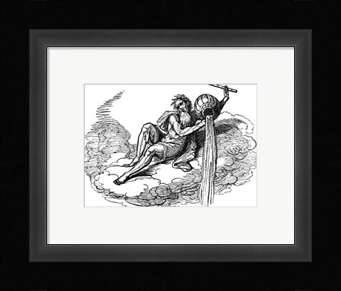 Framed Aquarius Drawing Print
