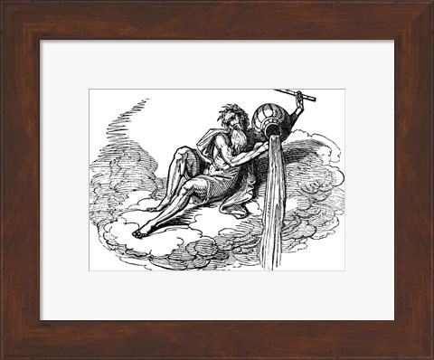 Framed Aquarius Drawing Print