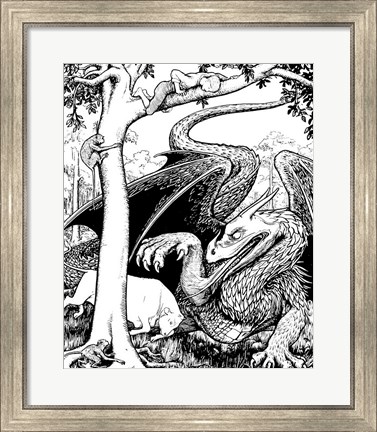 Framed Dragon III Print