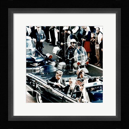 Framed JFK Motorcade Dallas, TX Print