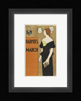 Framed Brooklyn Museum Poster for Harper's Magazine Edward Penfield Print