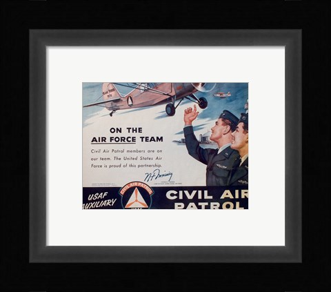 Framed CAP On the Air Force Team Poster Print